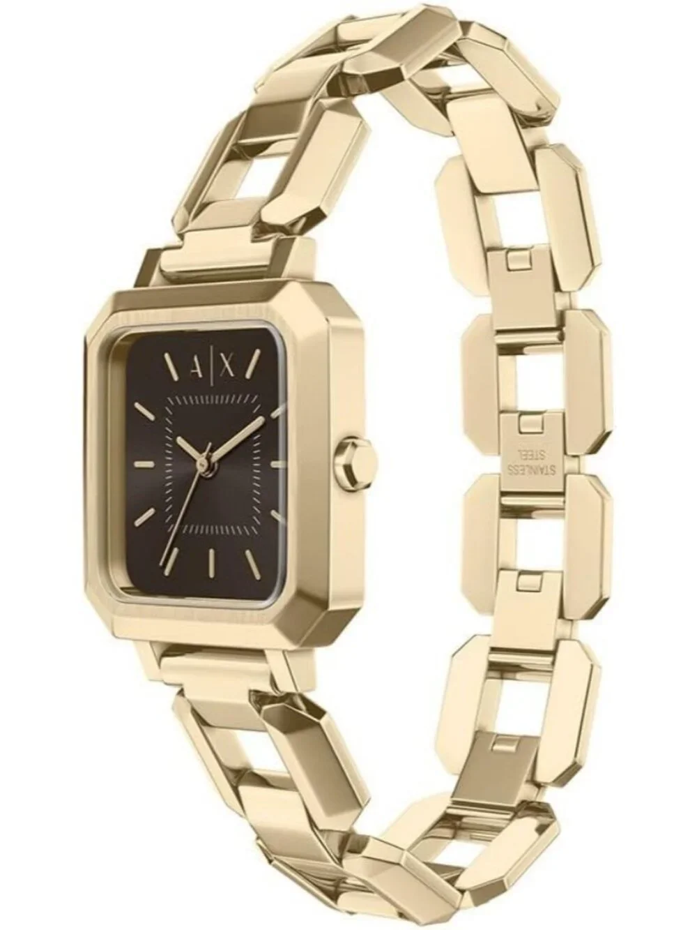 Women's Gold Leila Quartz Brown Dial Analog Quartz Bracelet Fashion Wrist Watch